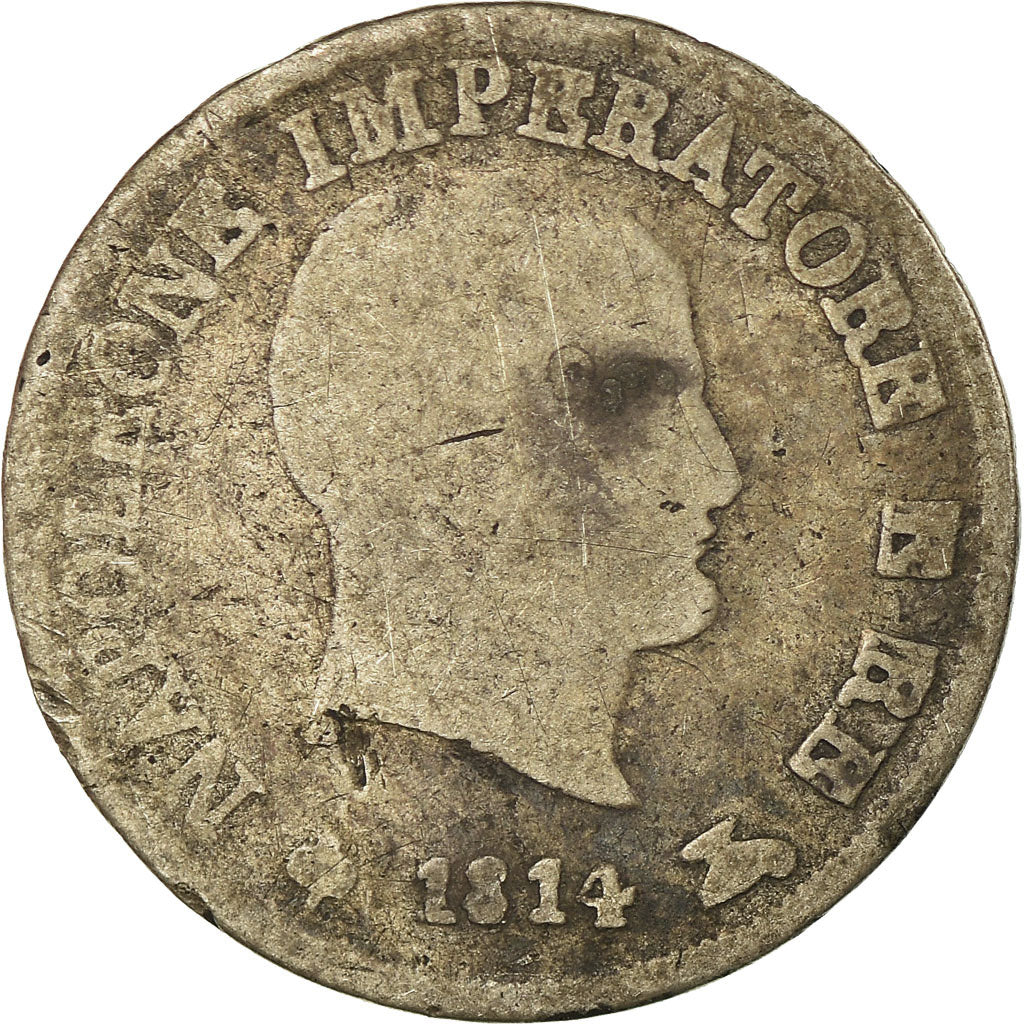 Münze, Italien Staaten, KINGDOM OF NAPOLEON, Napoleon I, 10 Soldi, 1814, Milan