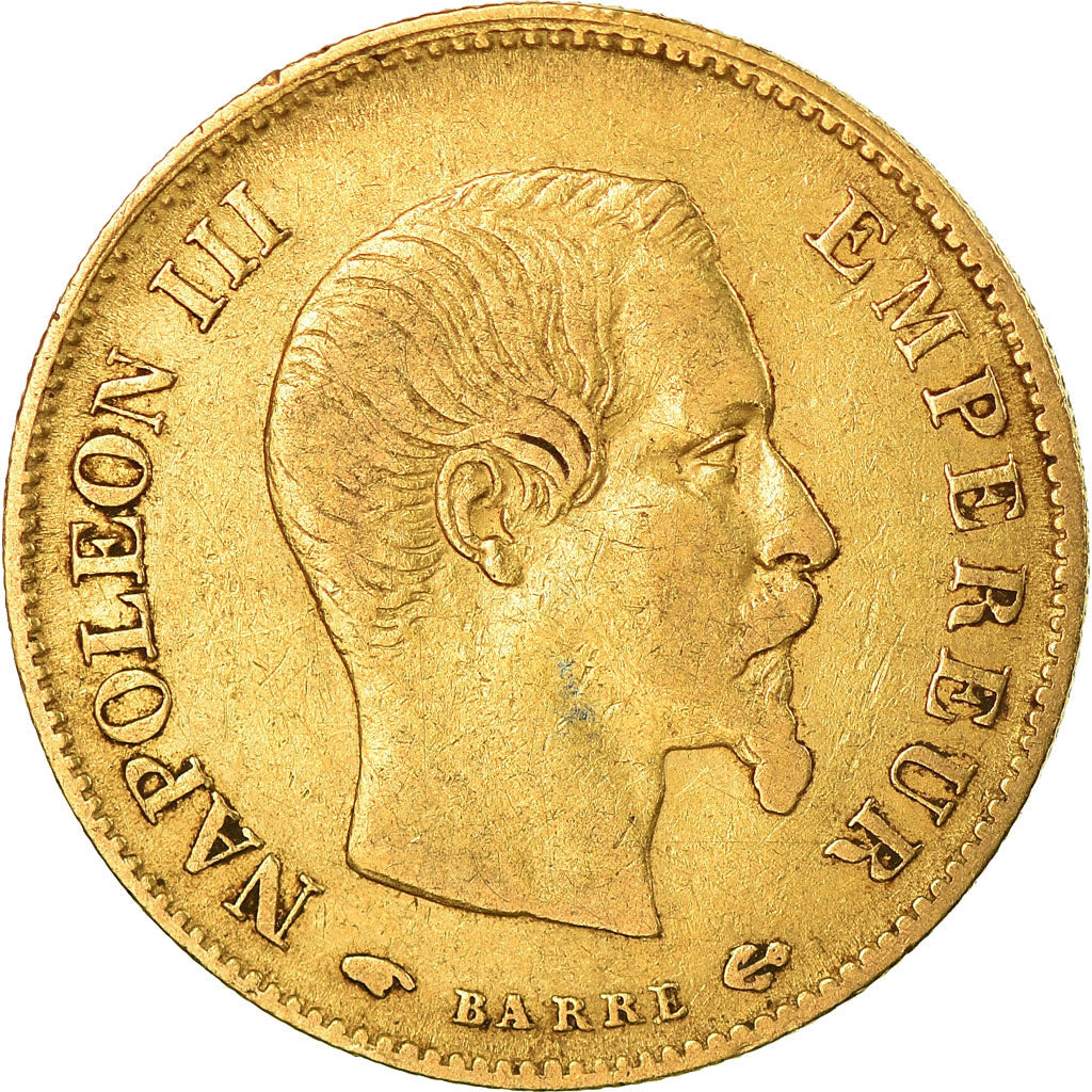 Munten, Frankrijk, Napoleon III, Napoléon III, 10 Francs, 1858, Paris, FR+