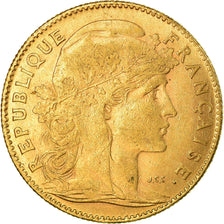 Moneta, Francja, Marianne, 10 Francs, 1912, Paris, AU(50-53), Złoto, KM:846
