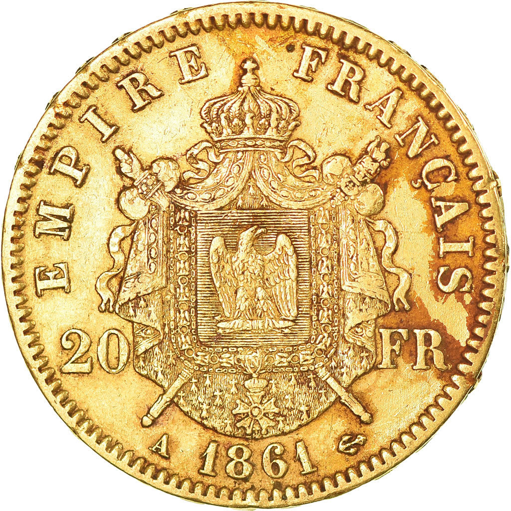 Münze, Frankreich, Napoleon III, Napoléon III, 20 Francs, 1861, Paris, SS