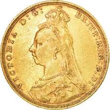 Coin, Australia, Victoria, Sovereign, 1893, Melbourne, EF(40-45), Gold, KM:10