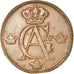 Moneta, Svezia, Gustaf IV Adolf, 1/2 Skilling, 1809, BB+, Rame, KM:565