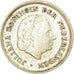 Coin, Netherlands Antilles, Juliana, 1/10 Gulden, 1963, MS(63), Silver, KM:3
