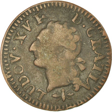 Moneda, Francia, Louis XVI, Liard, Liard, 1788, Lyon, BC+, Cobre, KM:585.5