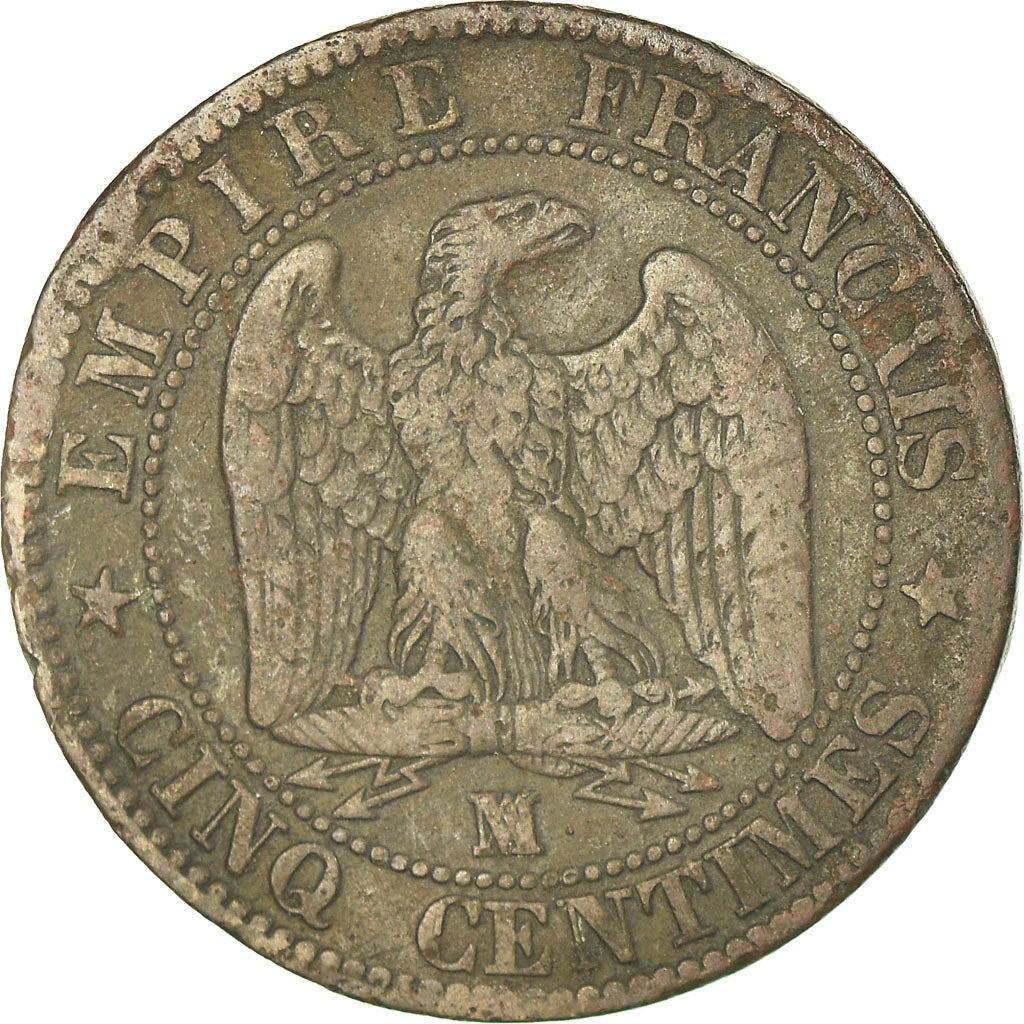 Moneta, Francja, Napoleon III, Napoléon III, 5 Centimes, 1853, Marseille