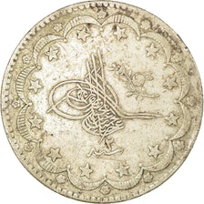 Coin, Turkey, Abdul Hamid II, 20 Kurush, 1877, Qustantiniyah, VF(30-35), Silver
