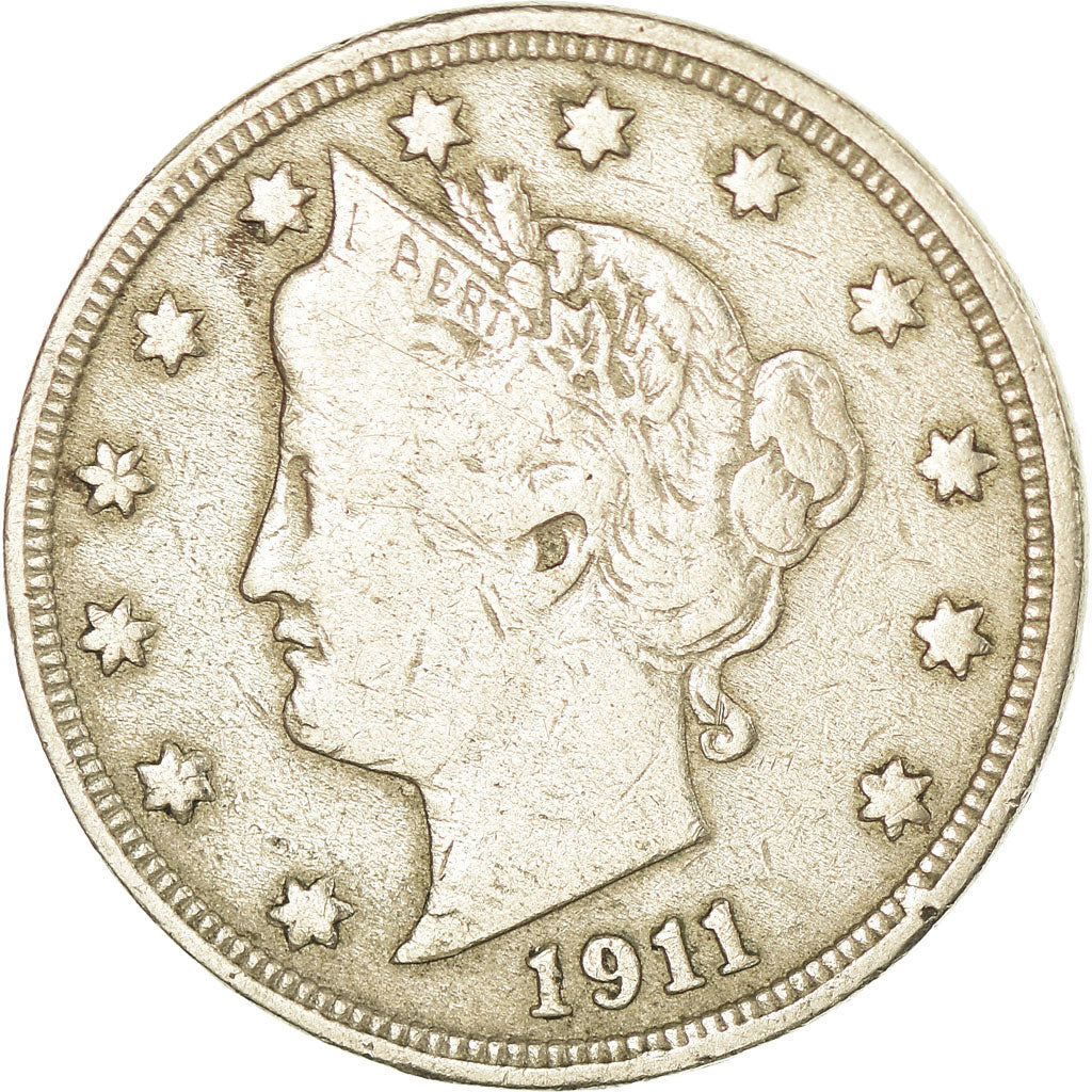 Munten, Verenigde Staten, Liberty Nickel, 5 Cents, 1911, U.S. Mint