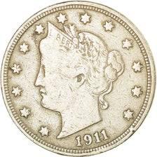 Munten, Verenigde Staten, Liberty Nickel, 5 Cents, 1911, U.S. Mint