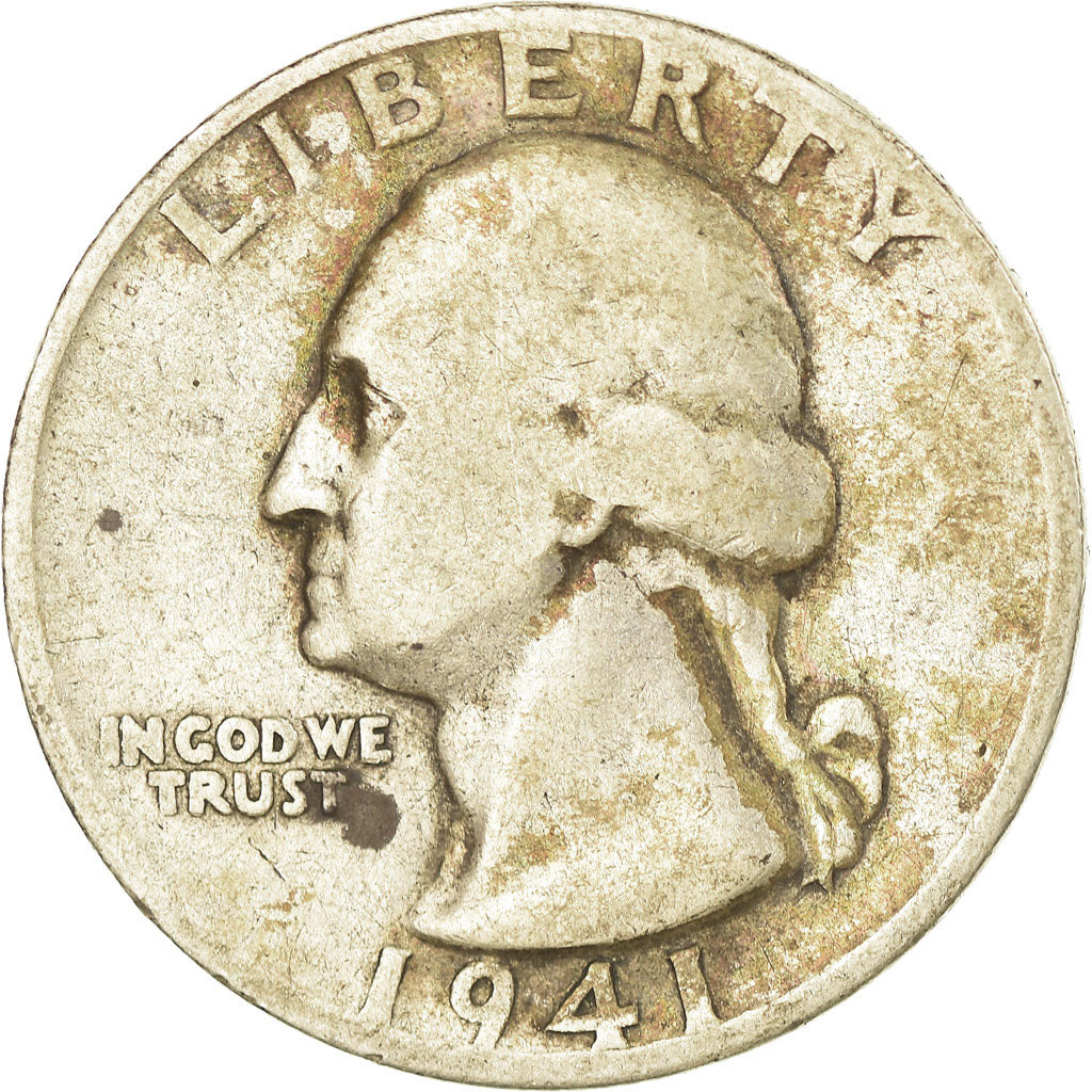 Coin, United States, Washington Quarter, Quarter, 1941, U.S. Mint, San