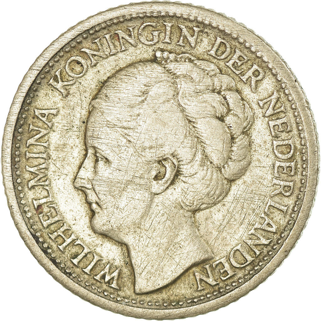 Coin, Curacao, 1/4 Gulden, 1944, Denver, USA, EF(40-45), Silver, KM:44