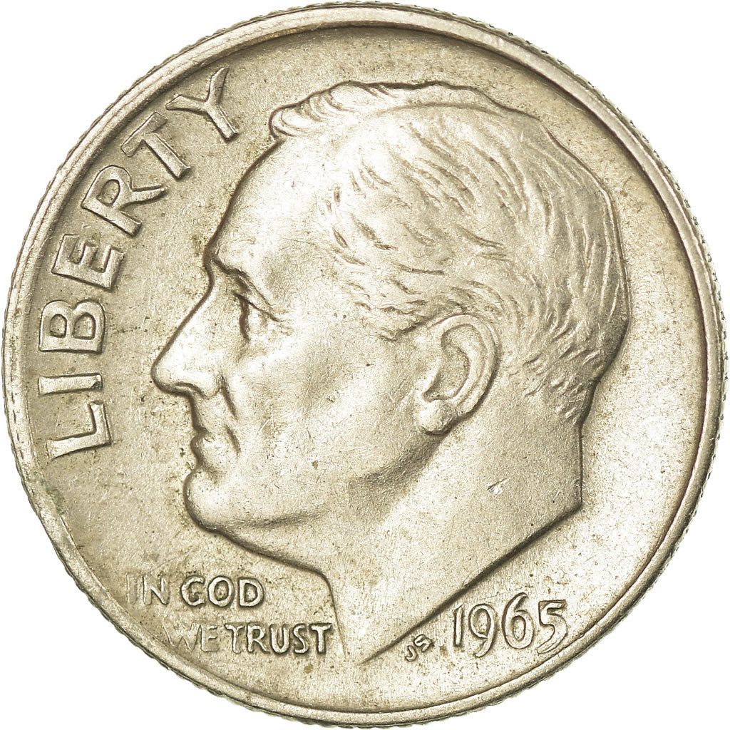 Moneta, Stati Uniti, Roosevelt Dime, Dime, 1965, U.S. Mint, Philadelphia, SPL-