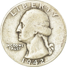 Coin, United States, Washington Quarter, Quarter, 1942, U.S. Mint, Philadelphia