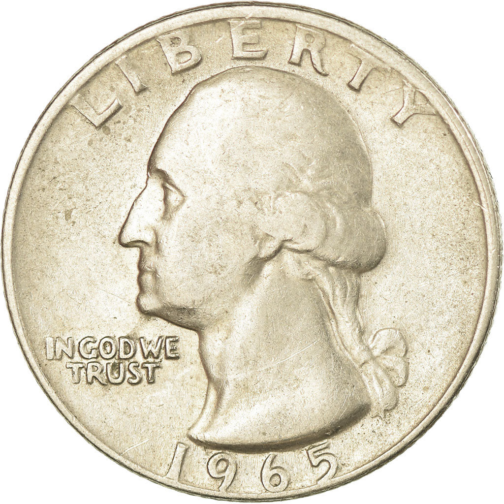 Moneta, USA, Quarter, 1965, Philadelphia, EF(40-45), Miedź-Nikiel powlekany