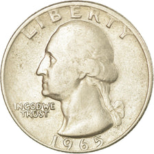 Coin, United States, Quarter, 1965, Philadelphia, EF(40-45), Copper-Nickel Clad