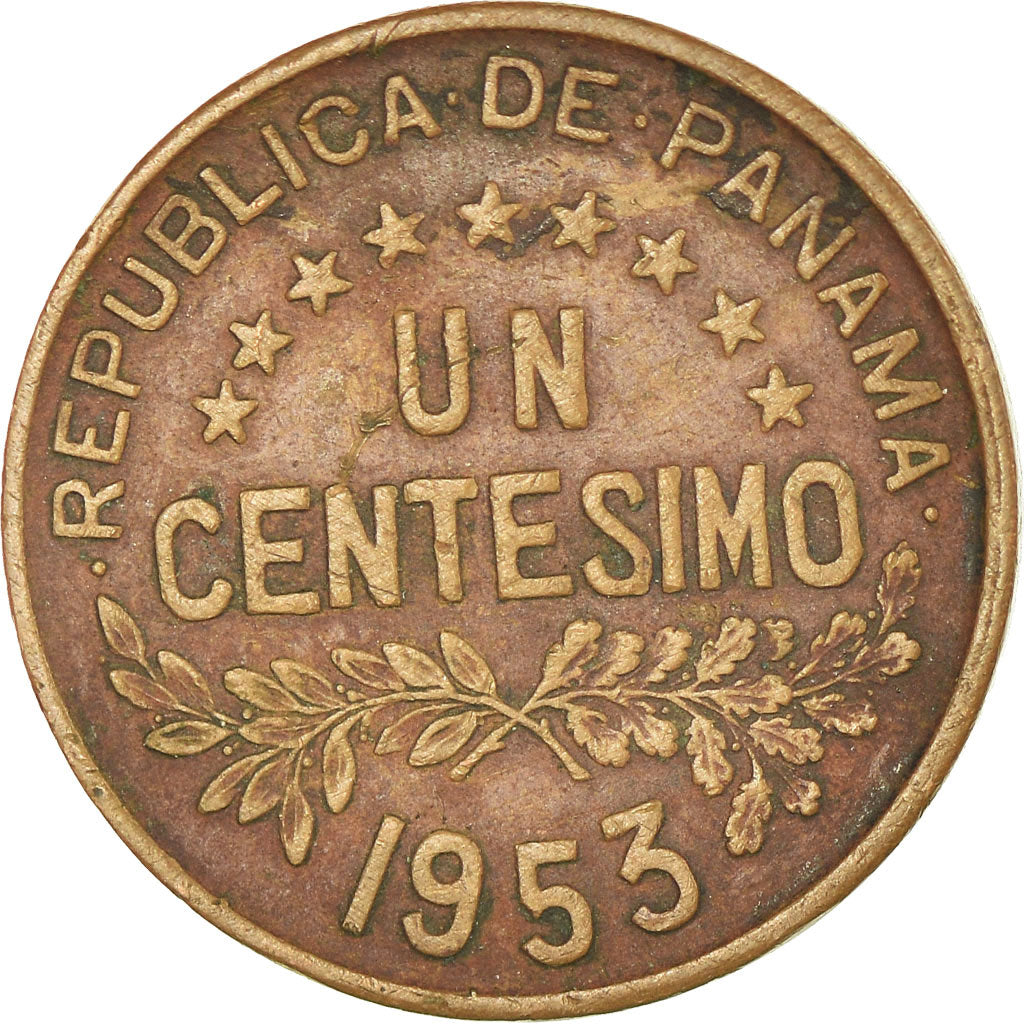 Coin, Panama, Centesimo, 1953, EF(40-45), Bronze, KM:17
