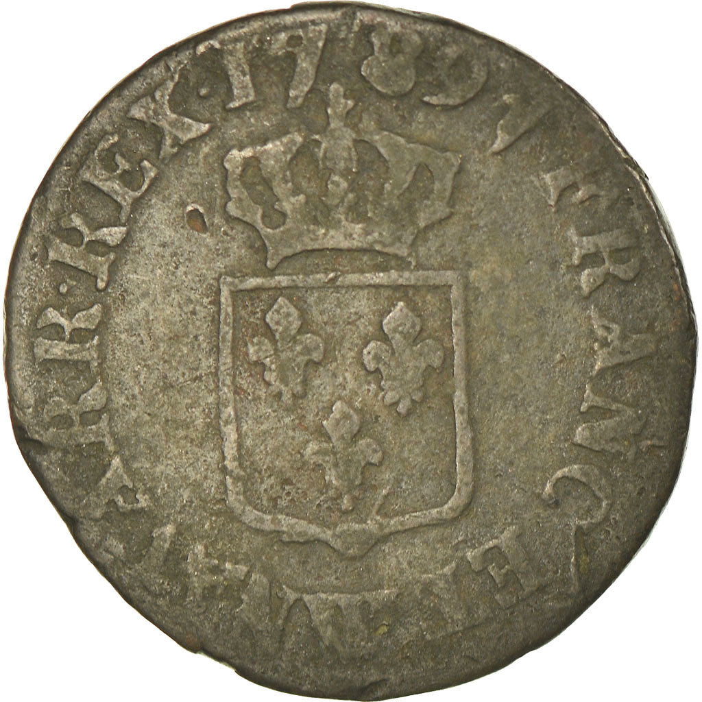 Munten, Frankrijk, Liard, 1789, Lille, FR, Koper, KM:585.14, Gadoury:348