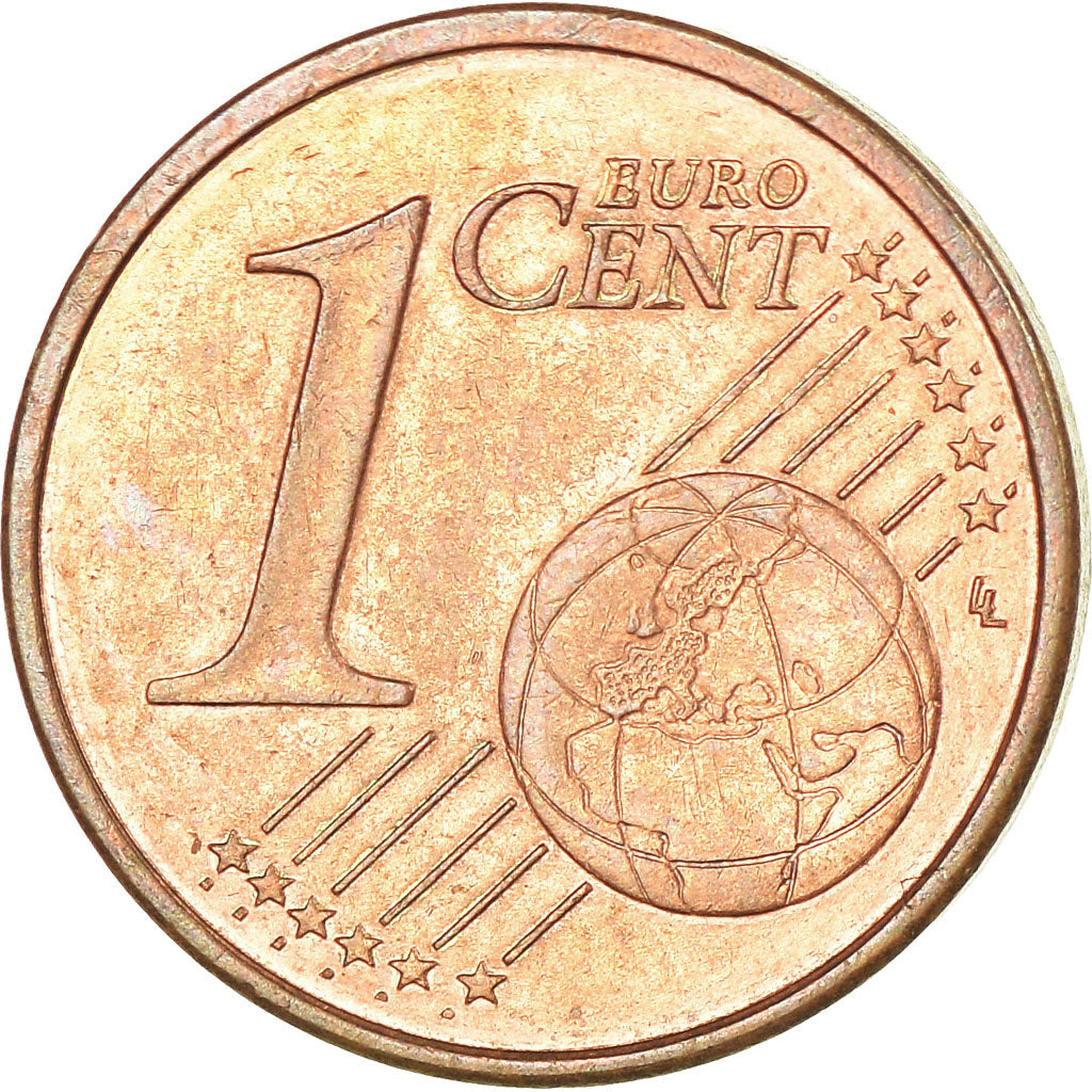 France, 1 Centime, Double Reverse Side, AU(55-58), Coppered Steel