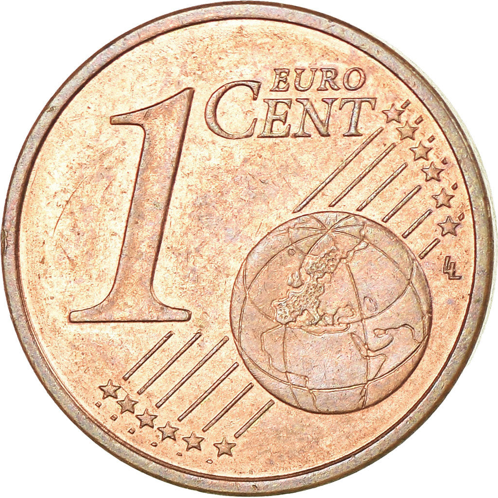 France, 1 Centime, Double Reverse Side, AU(55-58), Coppered Steel