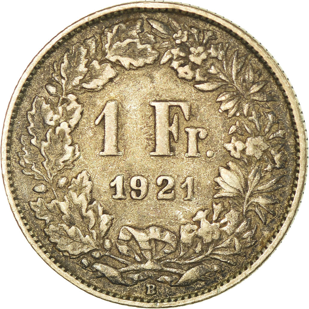 Coin, Switzerland, Franc, 1921, Bern, VF(30-35), Silver, KM:24