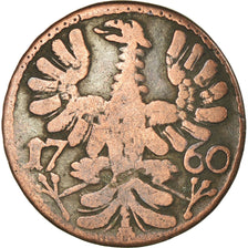 Coin, German States, AACHEN, 12 Heller, 1760, VF(30-35), Copper, KM:51