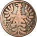 Coin, German States, AACHEN, 12 Heller, 1760, VF(30-35), Copper, KM:51