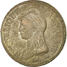 Moneda, Francia, Dupré, Decime, 1799, Lille, MBC, Bronce, KM:644.11