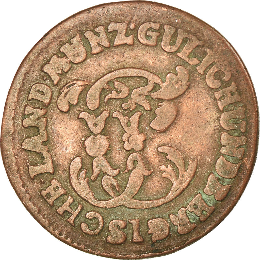 Coin, German States, JULICH-BERG, Karl Theodor, 1/4 Stüber, 1786, VF(20-25)