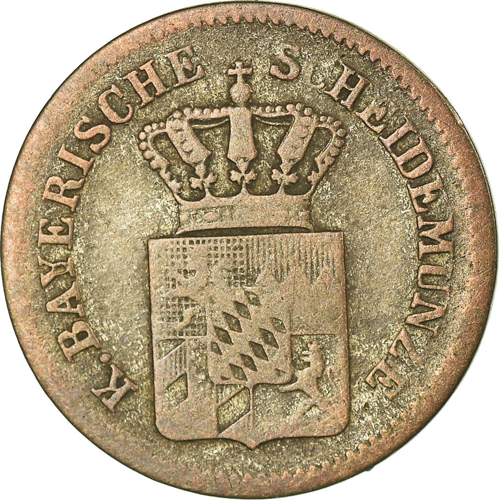 Monnaie, Etats allemands, BAVARIA, Ludwig II, Kreuzer, 1866, TTB, Argent, KM:873