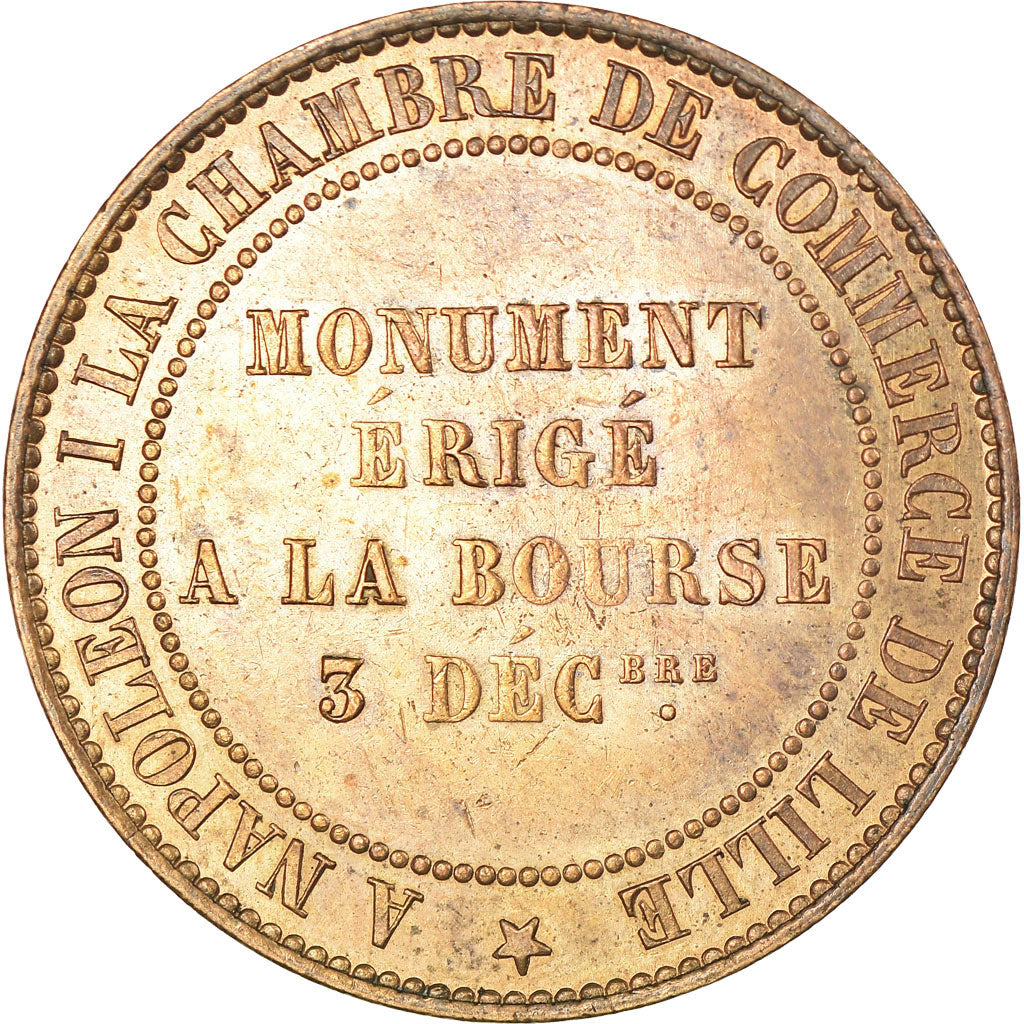 Moneda, Francia, 10 Centimes, 1854, Lille, EBC+, Bronce, KM:M25, Gadoury:251