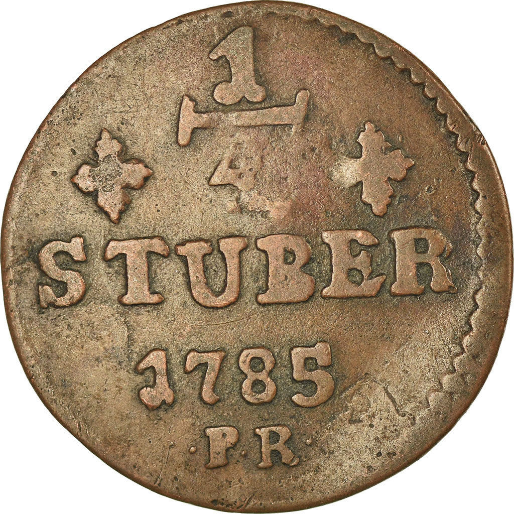 Coin, German States, JULICH-BERG, Karl Theodor, 1/4 Stüber, 1785, VF(30-35)