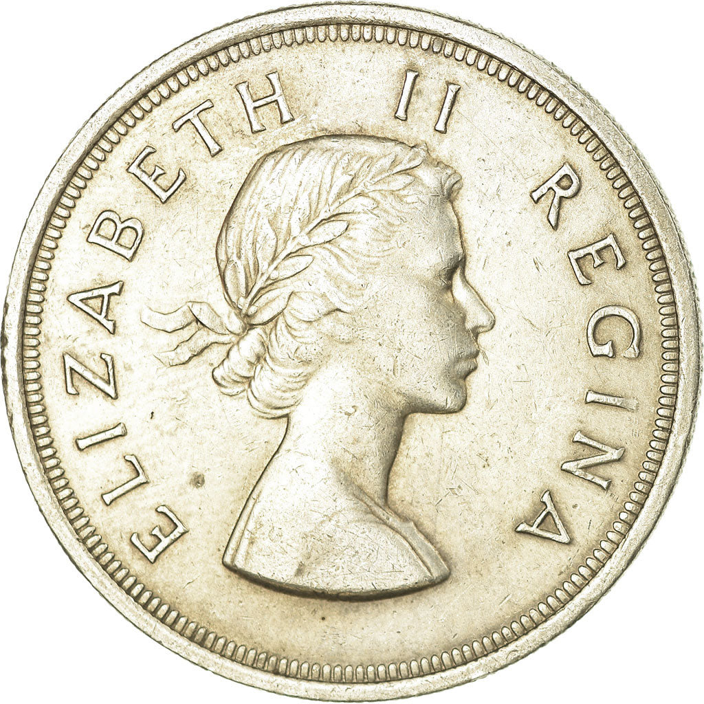 Monnaie, Afrique du Sud, Elizabeth II, 5 Shillings, 1953, TTB+, Argent, KM:52