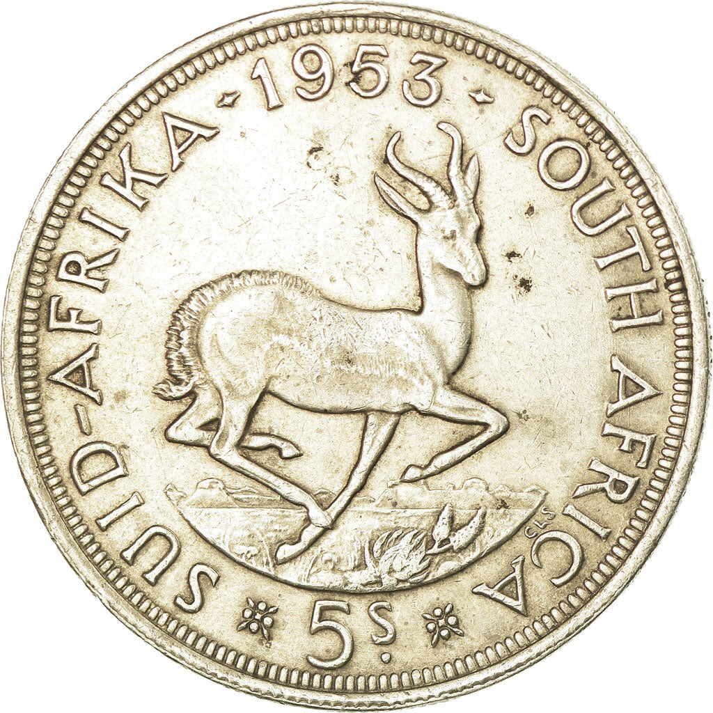 Monnaie, Afrique du Sud, Elizabeth II, 5 Shillings, 1953, TTB+, Argent, KM:52