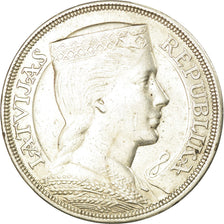 Coin, Latvia, 5 Lati, 1929, AU(55-58), Silver, KM:9