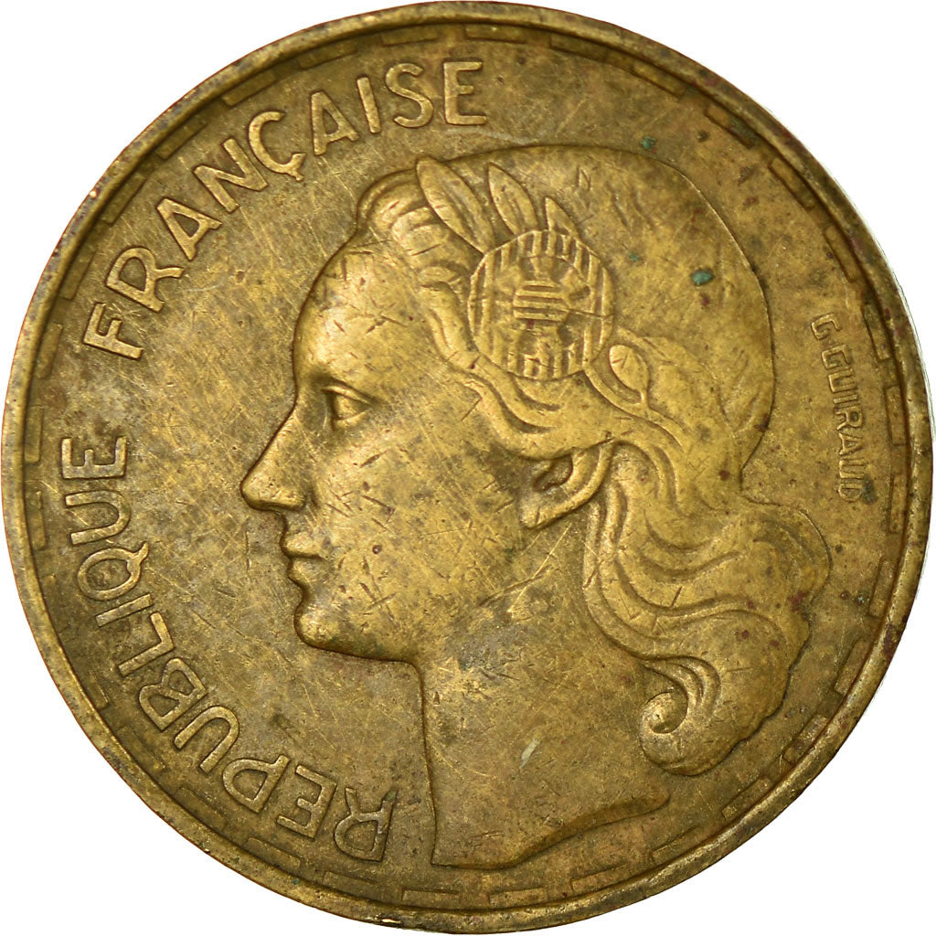 Moeda, França, Guiraud, 50 Francs, 1954, Beaumont - Le Roger, EF(40-45)