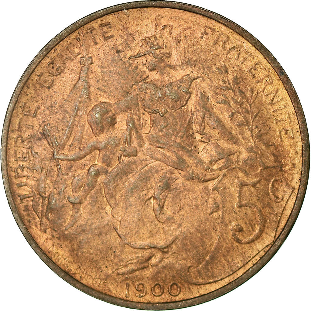 Monnaie, France, Dupuis, 5 Centimes, 1900, Paris, SUP+, Bronze, Gadoury:165