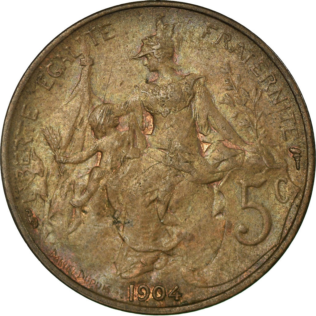 Coin, France, Dupuis, 5 Centimes, 1904, Paris, AU(50-53), Bronze, KM:842