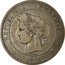 Coin, France, Cérès, 10 Centimes, 1876, Bordeaux, VF(30-35), Bronze, KM:815.2