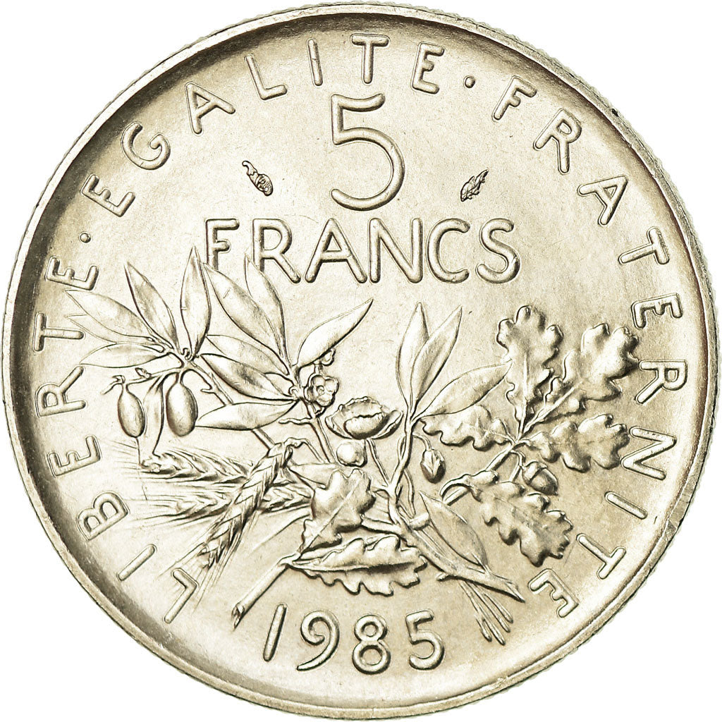 Coin, France, Semeuse, 5 Francs, 1985, Paris, MS(63), Nickel Clad Copper-Nickel