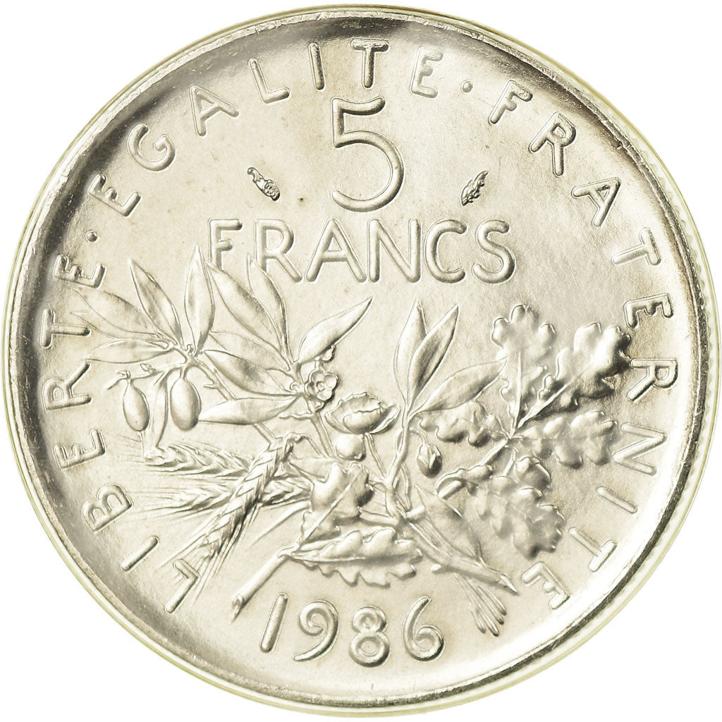 Coin, France, Semeuse, 5 Francs, 1986, Paris, MS(65-70), Nickel Clad