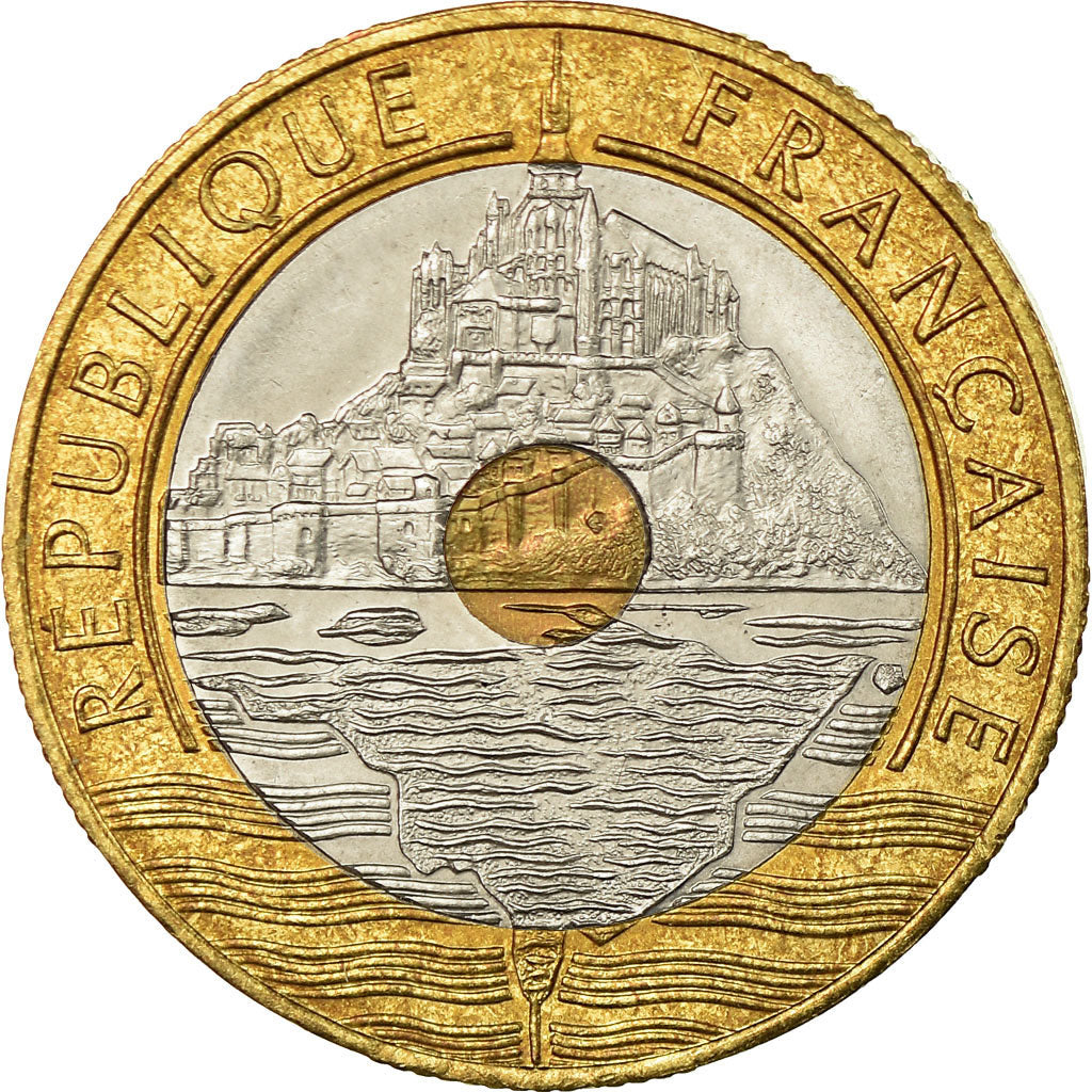 Coin, France, Mont Saint Michel, 20 Francs, 1996, Paris, MS(60-62)