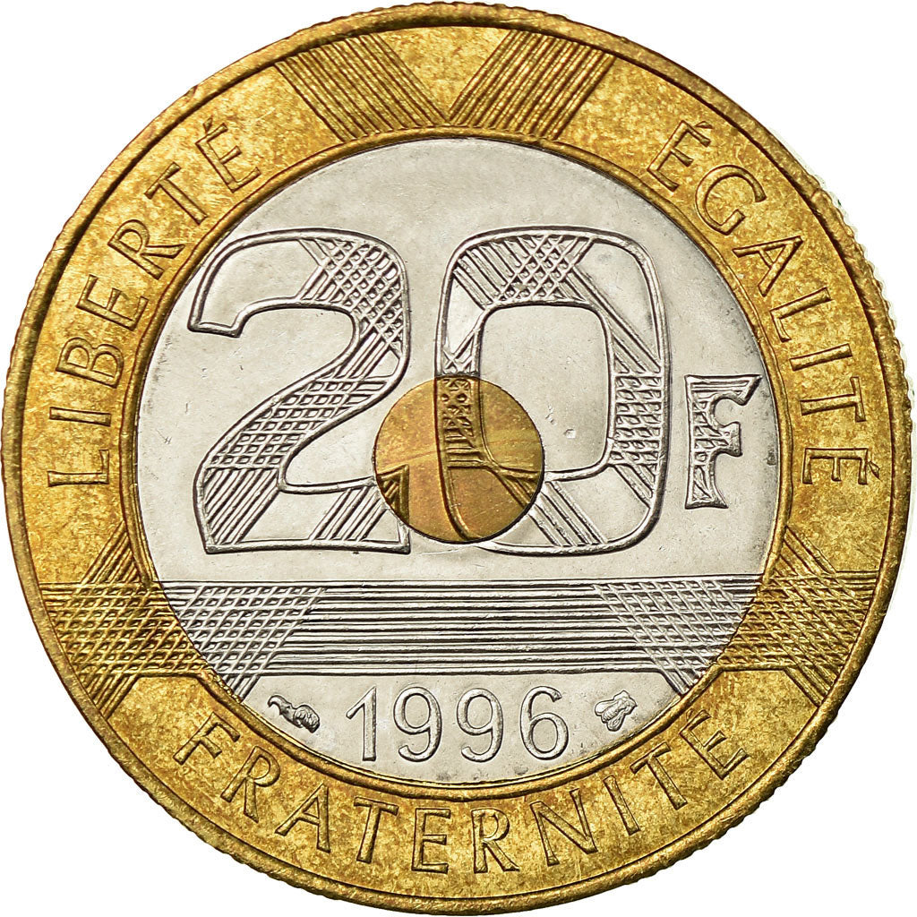 Coin, France, Mont Saint Michel, 20 Francs, 1996, Paris, MS(60-62)