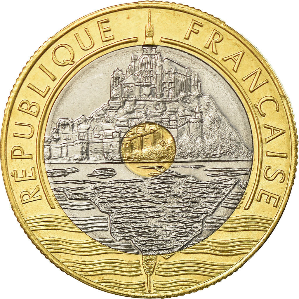 Monnaie, France, Mont Saint Michel, 20 Francs, 1998, Paris, SPL, Tri-Metallic
