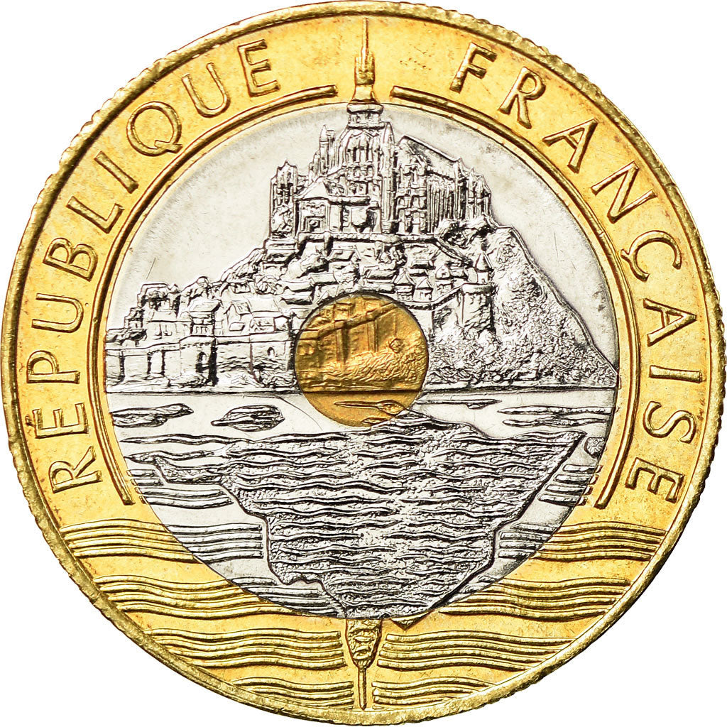 Coin, France, Mont Saint Michel, 20 Francs, 2001, Paris, MS(65-70)