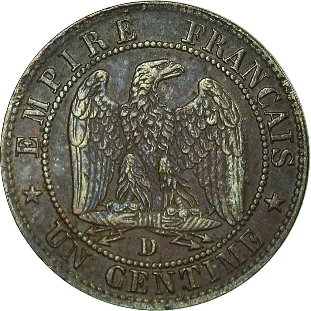 Moneta, Francia, Napoleon III, Napoléon III, Centime, 1853, Lyon, SPL-, Bronzo