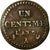 Moneda, Francia, Dupré, Centime, 1798, Paris, BC+, Bronce, KM:646, Gadoury:76