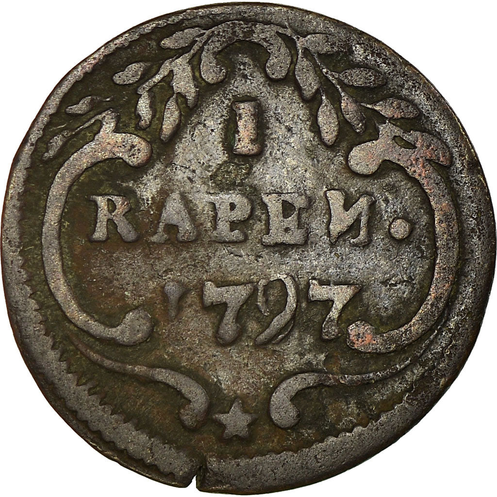 Coin, SWISS CANTONS, SCHWYZ, Rappen, 1797, Bern, VF(20-25), Copper, KM:41