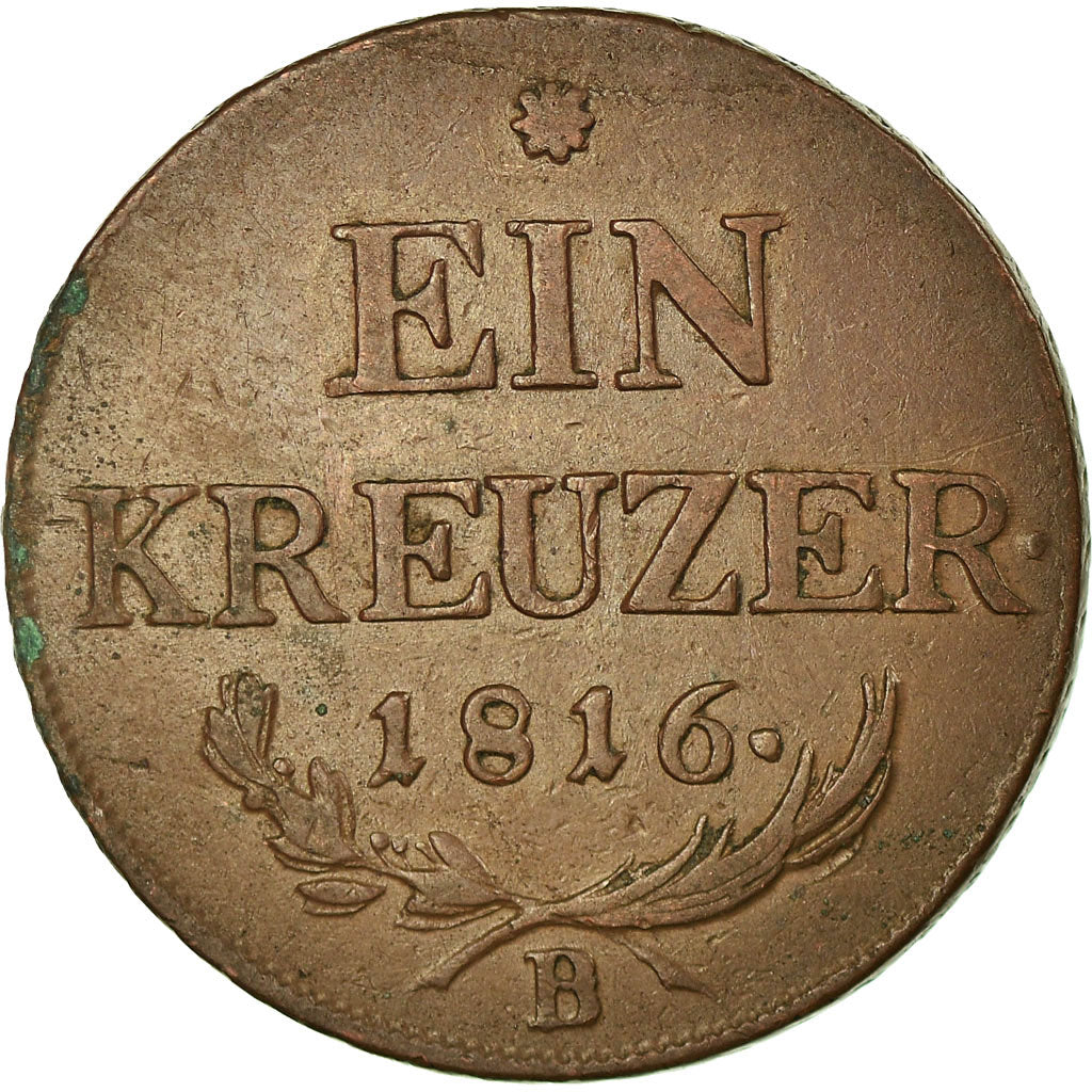 Moneta, Austria, Franz II (I), Kreuzer, 1816, Kremnica, BB, Rame, KM:2113