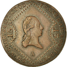 Coin, Austria, Franz II (I), 15 Kreuzer, 1807, Vienna, EF(40-45), Copper