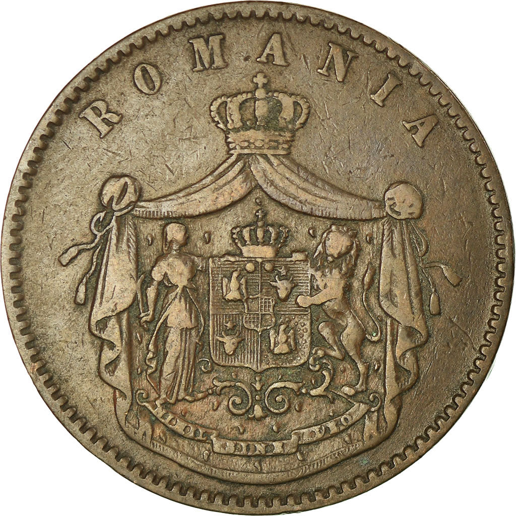 Coin, Romania, Carol I, 10 Bani, 1867, VF(30-35), Copper, KM:4.2