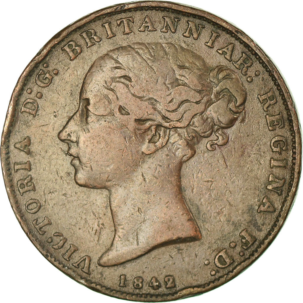 Coin, Gibraltar, 2 Quarts, 1842, EF(40-45), Copper, KM:3